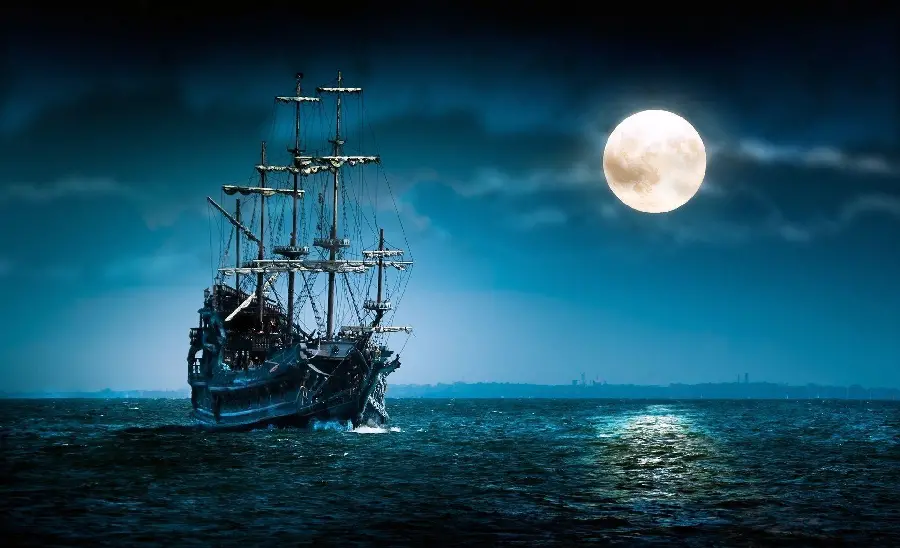 Full Moon Night View High Resolution Photo