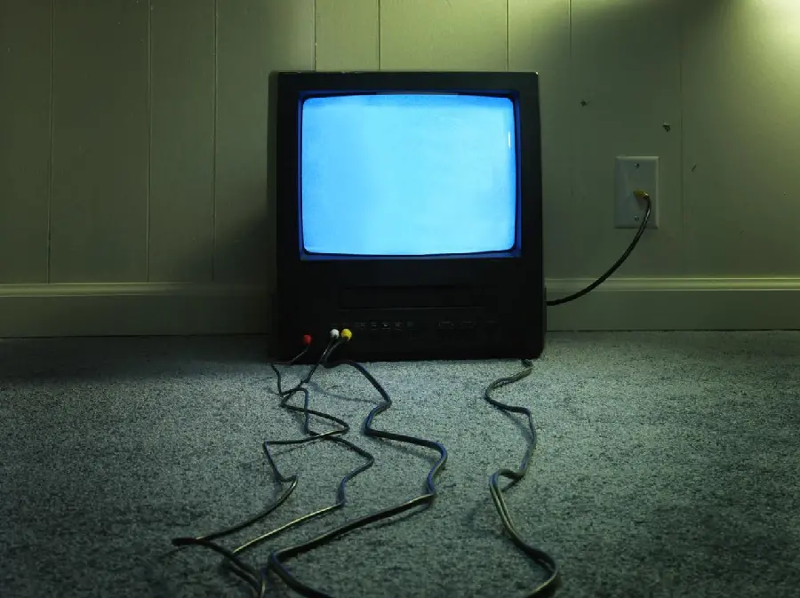 Color Vintage Television Displaying Early Color Broadcasts