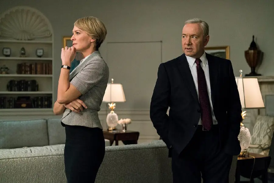 Kevin Spacey and Robin Wright in House of Cards Photo