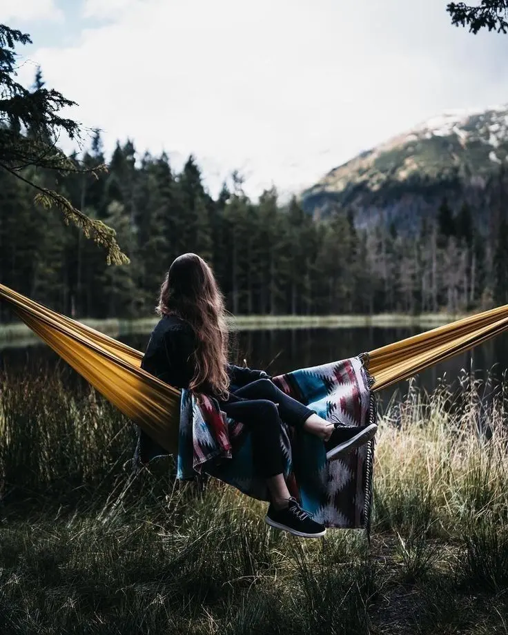 Stunning Photo of Long Haired Girl in Green Spring Nature