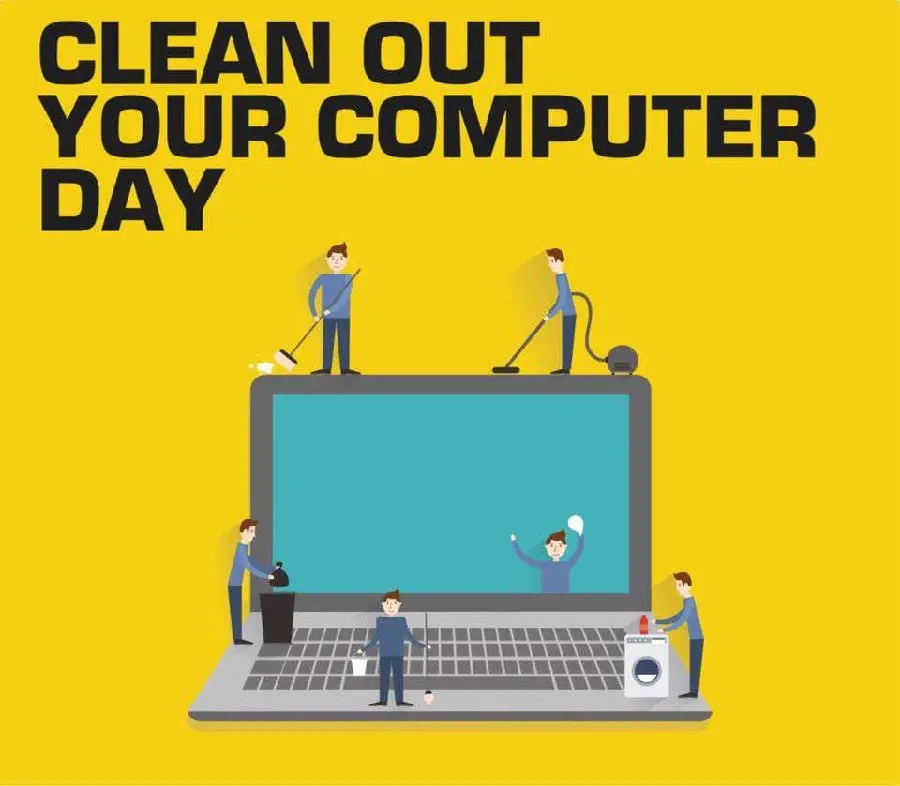 Clean Out Your Computer Day HD Text Photo