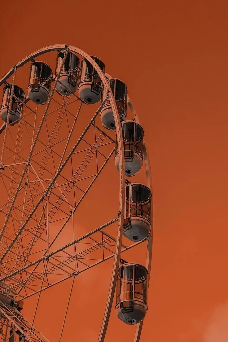 Orange ferris wheel wallpaper HD