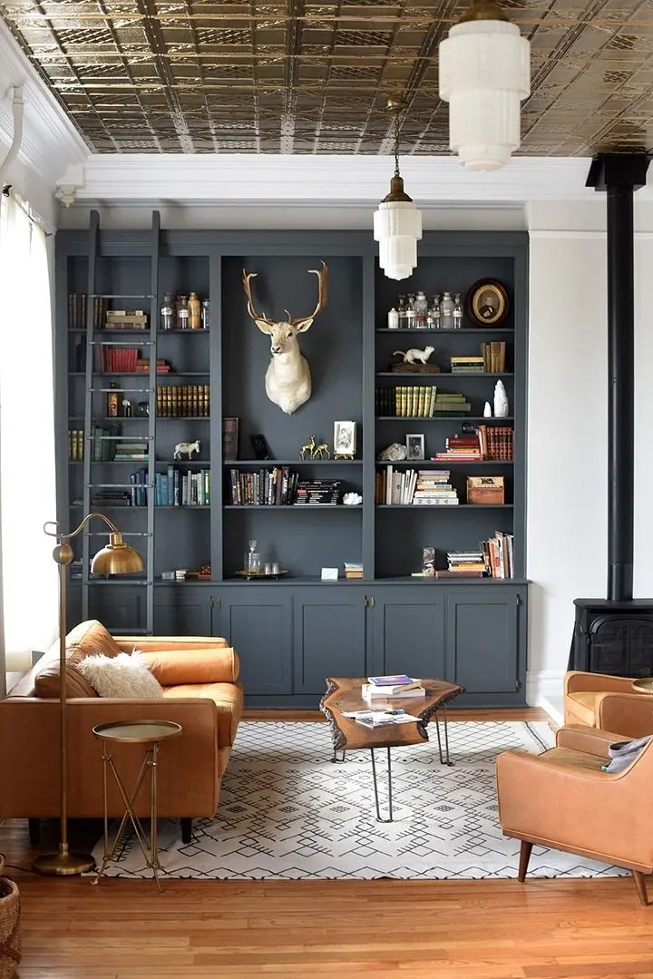 Library Decor in Sitting Room