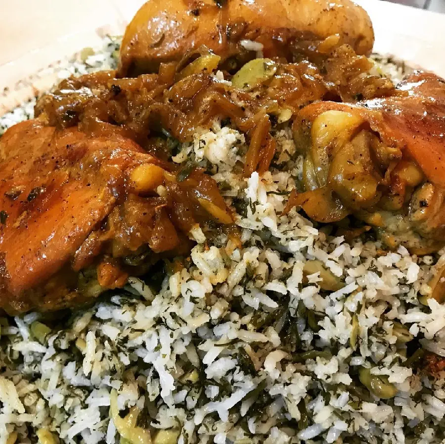Restaurant Style Baghali Polo With Beef Shank
