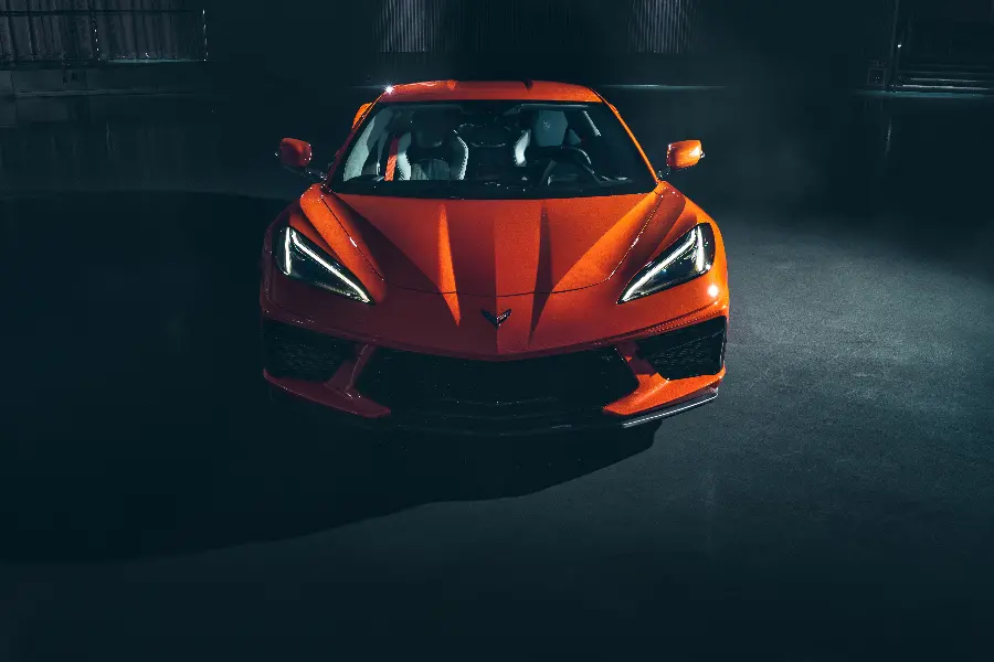 Chevrolet Corvette C8 red mid-engine supercar
