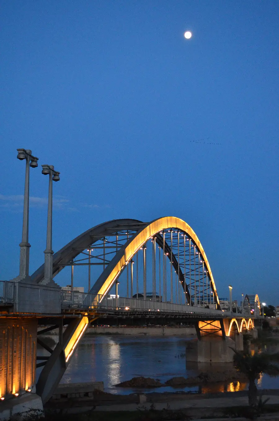 Ahvaz White Suspension Bridge Photo
