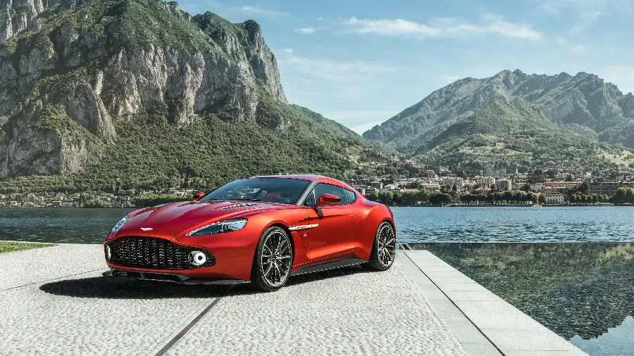 Unique red Aston Martin car background in HD
