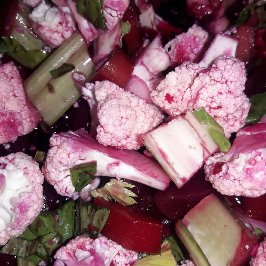 Image of red mixed pickles perfect for cooking Instagram pages