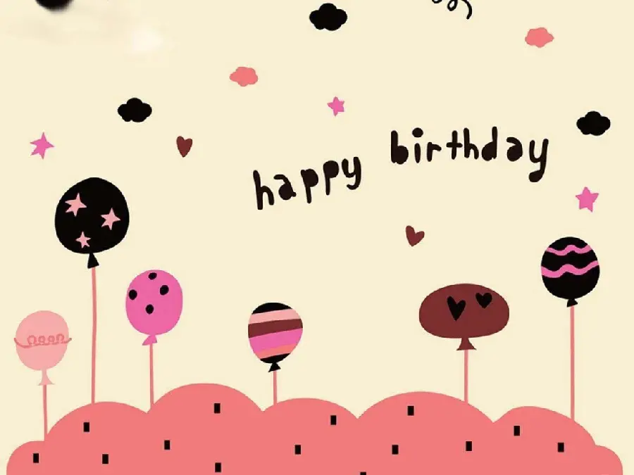 High-quality girly birthday celebration image