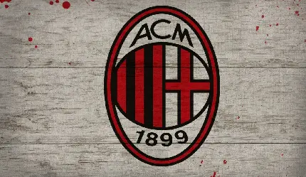 Beautiful AC Milan Logo And Flag Background Design