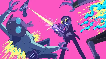Morty with Gun Vector Wallpaper for Desktop and Background