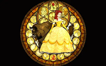 Beauty and the Beast background with excellent character design