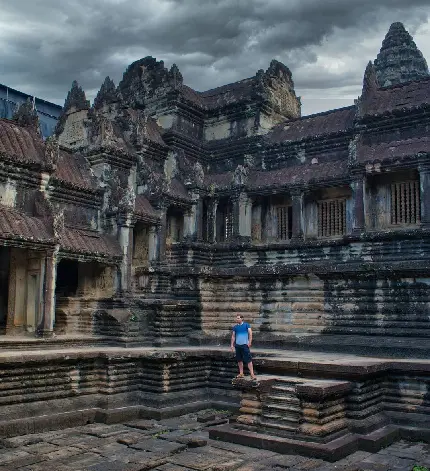 Angkor Wat Temple Interior Photo