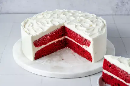 Red velvet cake velvety texture photo