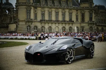 Stunning Bugatti La Voiture Noire Background in High Quality