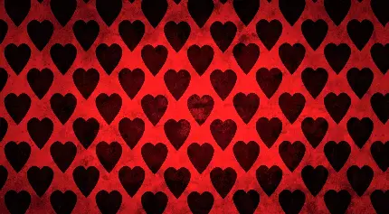 Vintage Matte Red and Black Hearts Wallpaper for Laptop