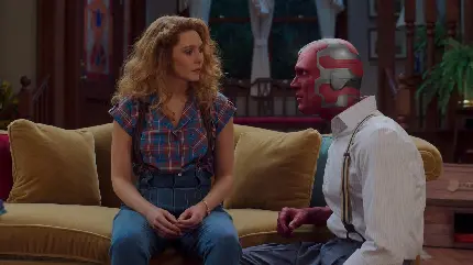 WandaVision TV Series Photo of Two Powerful Superheroes Story