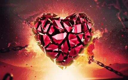 Captivating Thousand Piece Broken Heart Image for Special Profiles