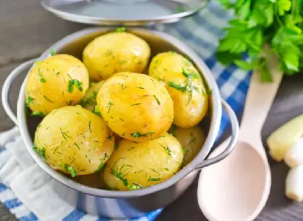 Boiled potato healthy simple and tasty diet meal