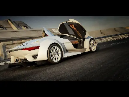 White two-door Citroen car profile picture with quality