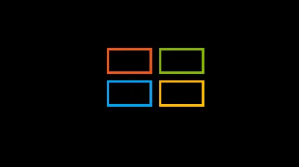 Black background wallpaper with colorful Windows logo
