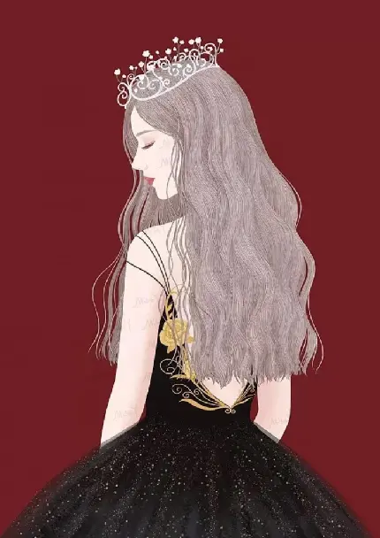 Stunning beautiful black dress princess wallpaper with excellent quality
