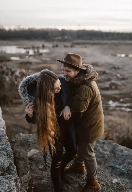 Romantic husband and wife photo for profile and Instagram post