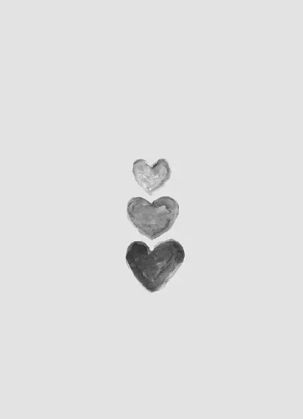 Full HD black and white heart wallpaper for mobile background