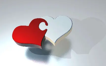 Puzzle couple heart photo for laptop background in high quality