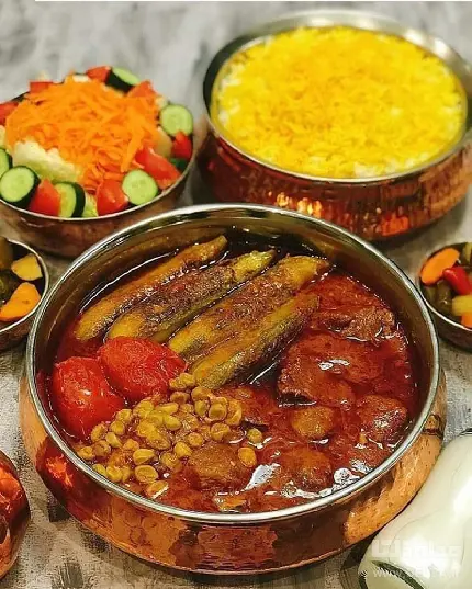 Khoresht Kadu Persian pumpkin stew delicious food photo