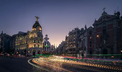 Madrid city skyline wallpaper HD premium