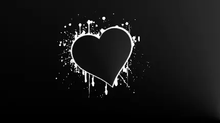 HD black heart image for social media profiles in high quality