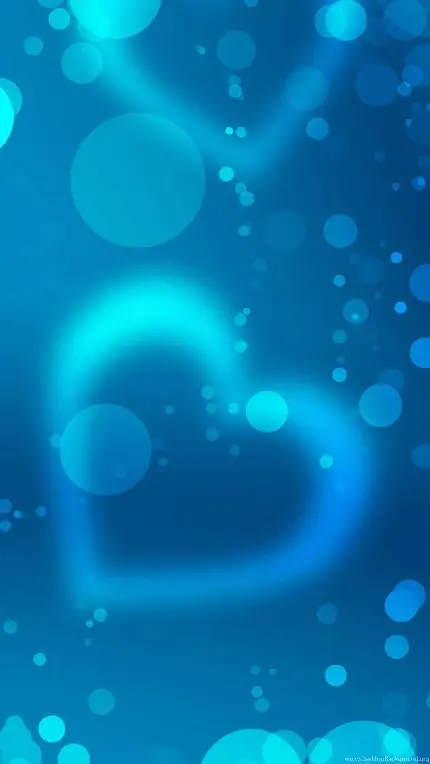 Blue Glowing Hearts for WhatsApp Stories - Cool and Calming