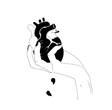 Fantasy black heart in excellent quality for emotional profiles
