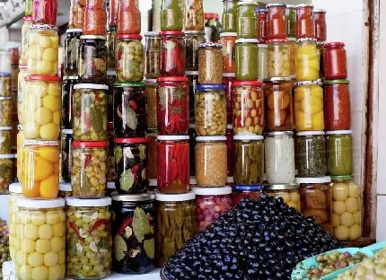Image of different pickles for sour and salty flavor lovers