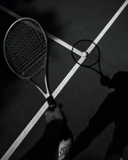 Cool black and white tennis sport image for Instagram stories