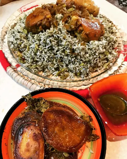 Homemade Baghali Polo With Beef Shank Photo