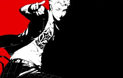 High Quality Black and Red Anime Picture for Boys