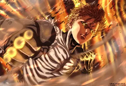 Anime wallpaper of Saitama and Genos cyborg in high quality