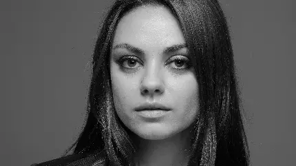 Mila Kunis American Actress Black and White Portrait Photo