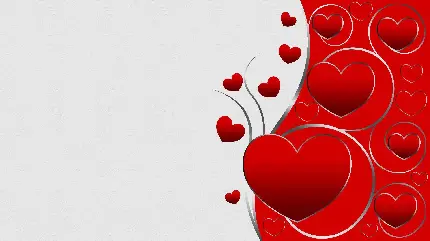 Red and White Heart Wallpaper for Text - High Quality