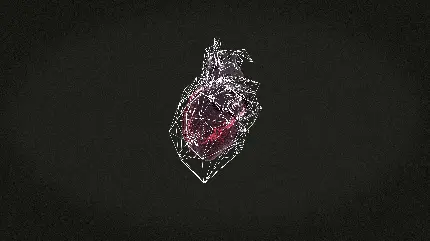 Polygonal heart high quality image for computer background