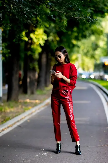 HD Quality Red Attire Photo for International Wear Red Day