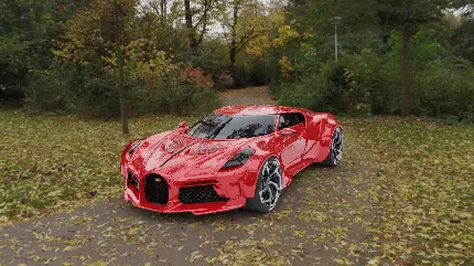 Red Bugatti La Voiture Noire Background for Screens