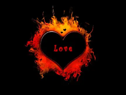 Romantic heart profile picture with love text for social media