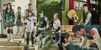 All of Us Are Dead exciting scenes collage high quality