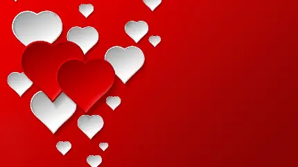Red and White Heart Outline Wallpaper for Text - Stylish Design