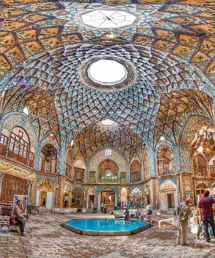 Kashan Traditional Bazaar Historical Photo