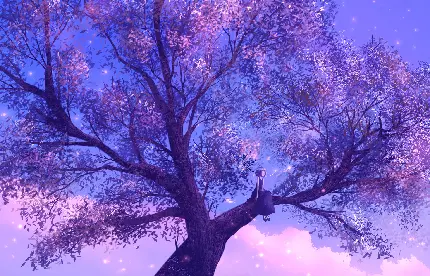 Fantasy purple girl wallpaper with best quality for laptop