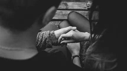 Black and White Romantic Couple Desktop Wallpaper